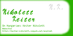 nikolett keiter business card